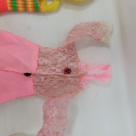 Vintage Lot Of Barbie Doll Mixed Clothes Coat Dress Sweater Swimsuit Jumpsuit - Picture 9 of 12